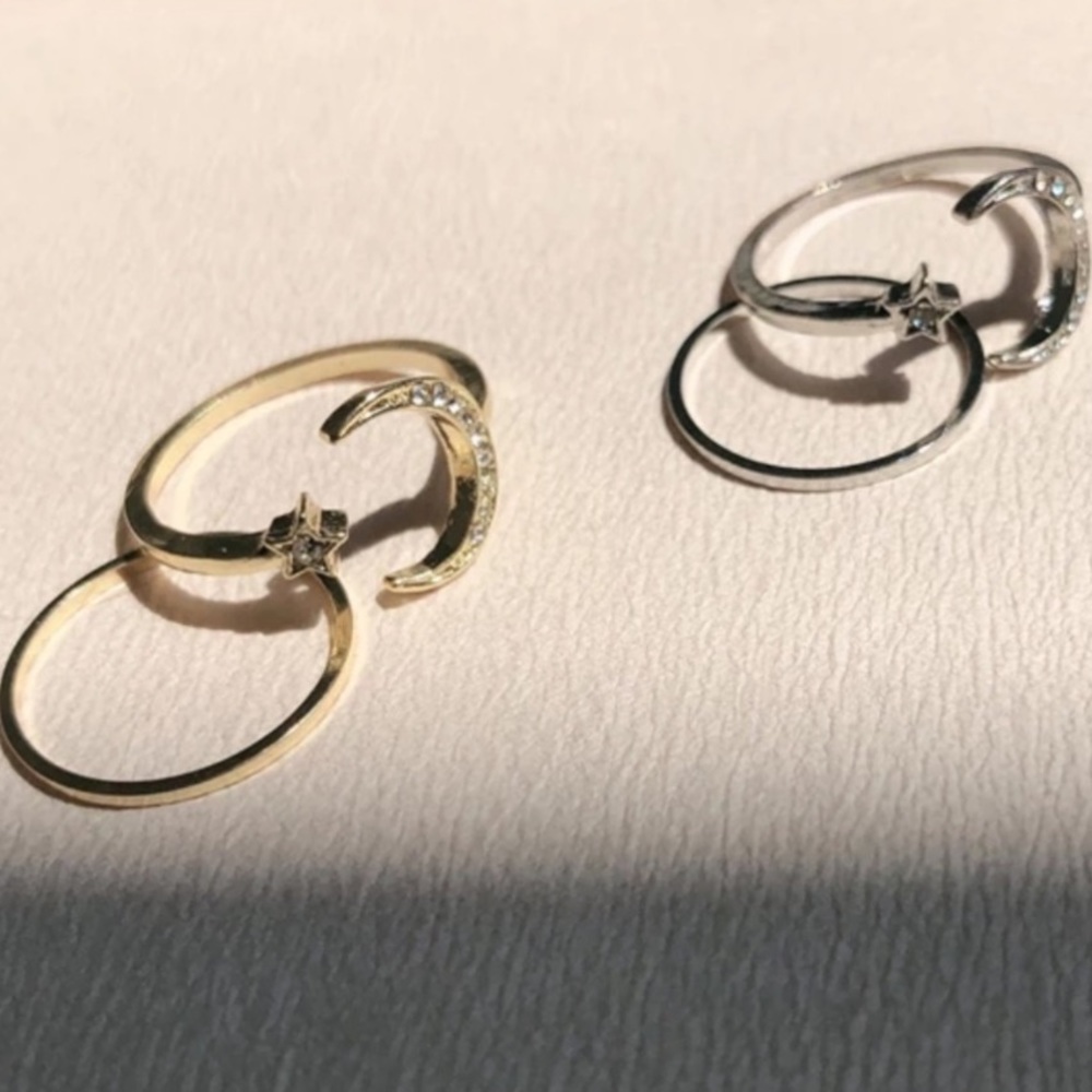 Moon Star Open Ring Sets